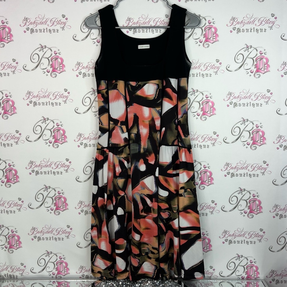 Vivian Wong dress tie dye pattern Abstract Sleeveless Dress